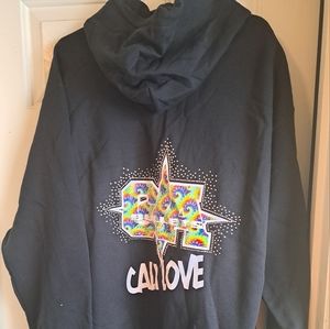Cheer Athletic NEW Zipper Hoodie CA Bullets Cali Love Youth Medium Black Tie Dye